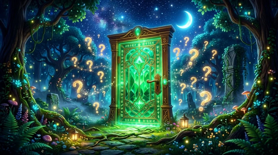 Tricky Green Glass Door Riddles