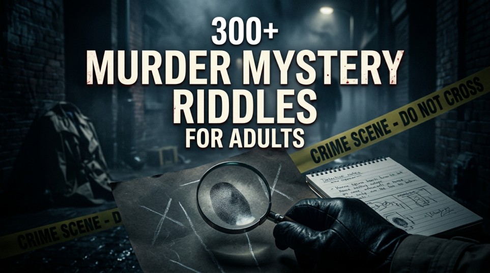 murder mystery riddles for adults