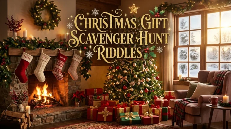 christmas gift scavenger hunt riddles