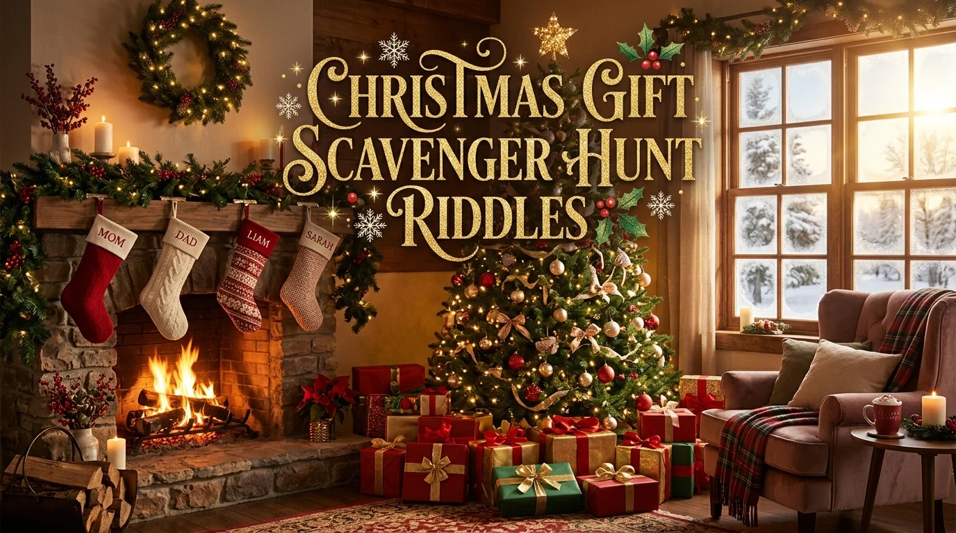 christmas gift scavenger hunt riddles