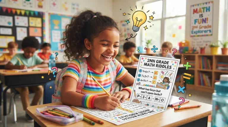 2nd grade math riddles worksheets