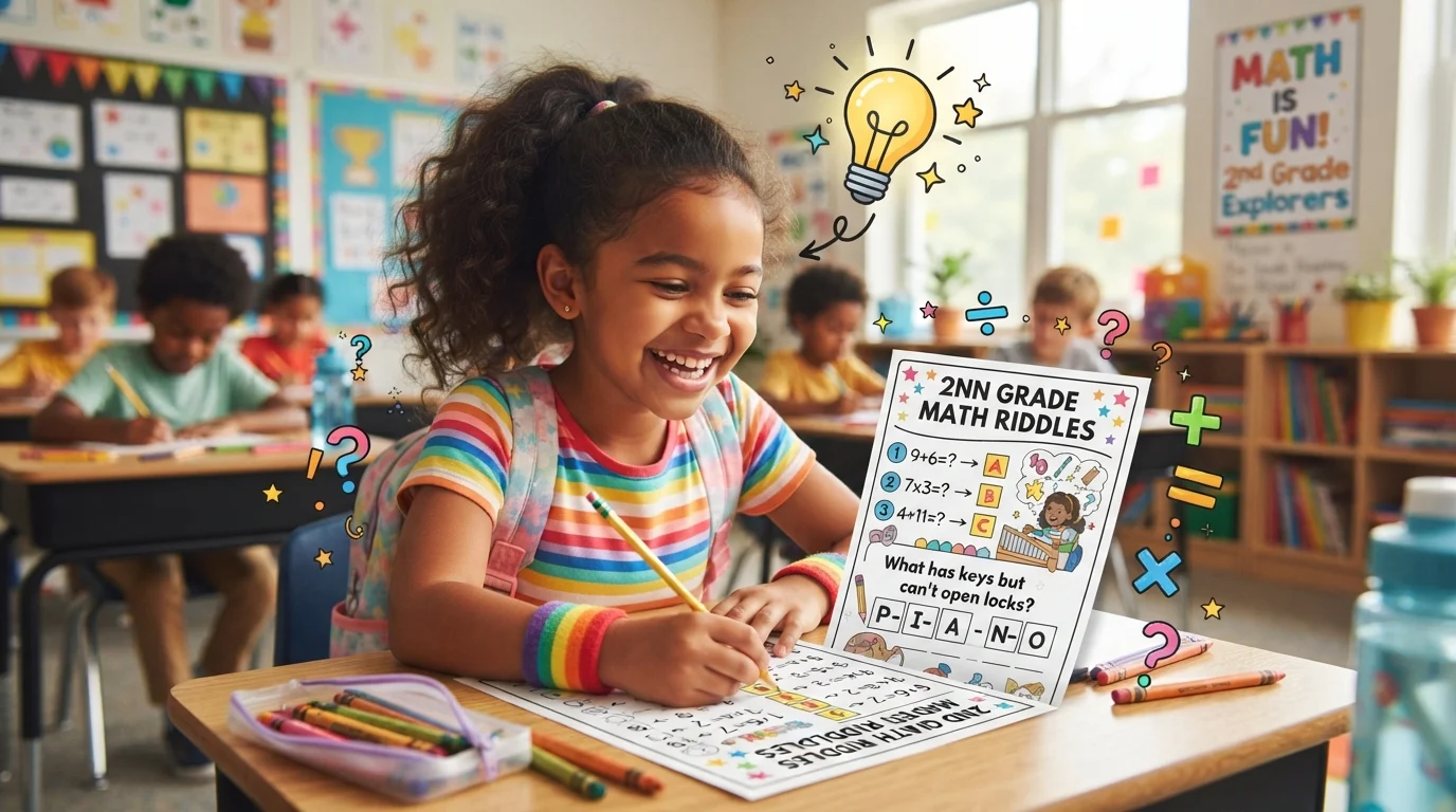 2nd grade math riddles worksheets