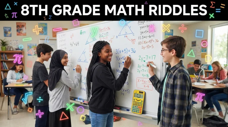 8th grade math riddles