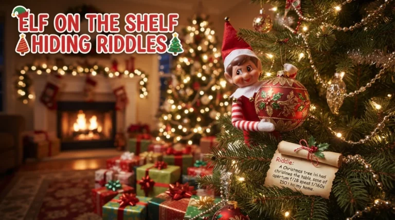 elf on the shelf hiding riddles
