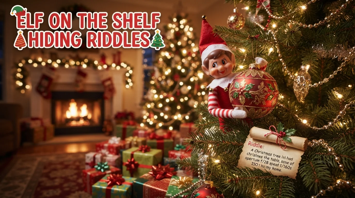 elf on the shelf hiding riddles