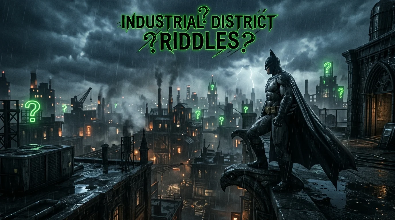 batman arkham city industrial district riddles