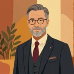 Man in a formal suit portrait, illustrating esquire